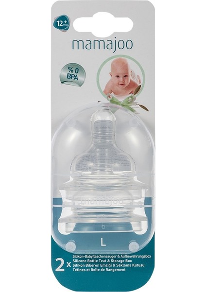 %0 Bpa Silikon Biberon Emziği Ikili L No.3 12 Ay+