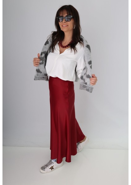Saten Etek Bordo L