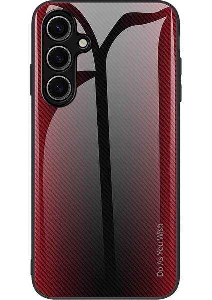 Samsung Galaxy S25 Plus Karbon Fiber Dokulu Temperli Cam+Tpu Telefon Kapağı (Yurt Dışından)