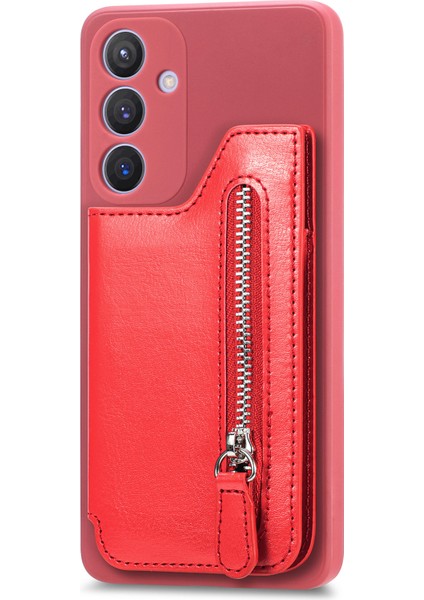 Samsung Galaxy S25 Ultra Pu Deri + Tpu Telefon Kılıfı Fermuarlı Cep Cüzdanı (Yurt Dışından)