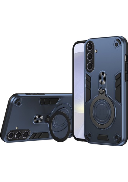 Samsung Galaxy S25 Plus Dönebilen Kickstand Pc+Tpu Düşmeye Karşı Korumalı Telefon Kapağı (Yurt Dışından)