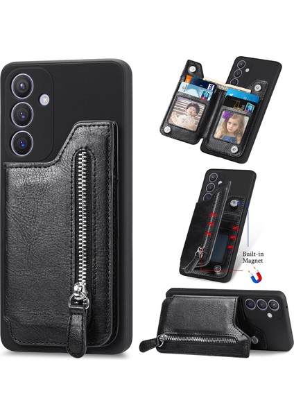 Samsung Galaxy S25 Ultra Pu Deri + Tpu Telefon Kılıfı Fermuarlı Cep Cüzdanı (Yurt Dışından)