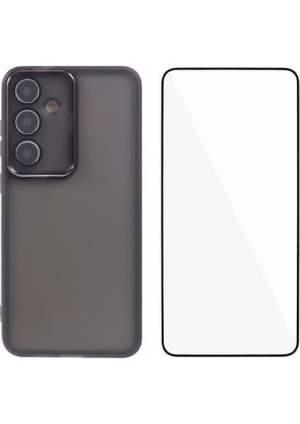 Samsung Galaxy S25 Plus Tpu Kılıf Temperli Camlı Elektroliz Çerçeve (Yurt Dışından)