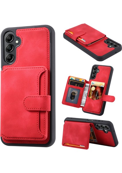 Samsung Galaxy S25 Plus Cüzdan Kart Yuvası Tpu+Pu Deri Arka Telefon Kapağı (Yurt Dışından)