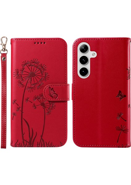 Samsung Galaxy S25 Plus / S24 Plus Deri Kılıf Cüzdan Telefon Kapağı (Yurt Dışından)