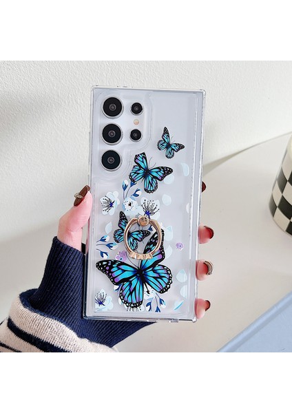 Samsung Galaxy S25 Ultra Halka Kickstand Tpu Hava Yastığı Telefon Kapağı (Yurt Dışından)