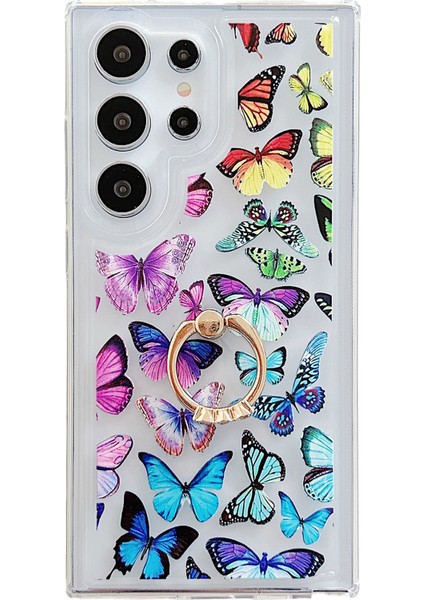 Samsung Galaxy S25 Ultra Halka Kickstand Tpu Hava Yastığı Telefon Kapağı (Yurt Dışından)