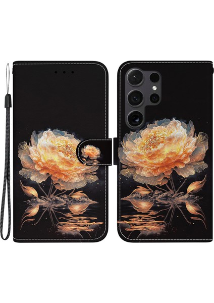Samsung Galaxy S25 Ultra Cüzdan Telefon Kılıfı Anti-Drop Deri Kapak Çevirin (Yurt Dışından)