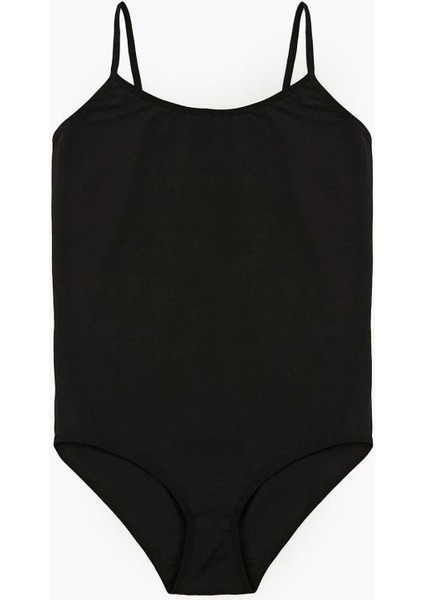 Kadın Çıtçıtlı Askılı Body 3lü Siyah 1054 ONL-02105