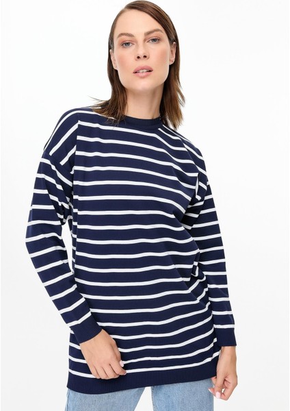 Çizgili Basic Triko Tunik-Lacı modelleri