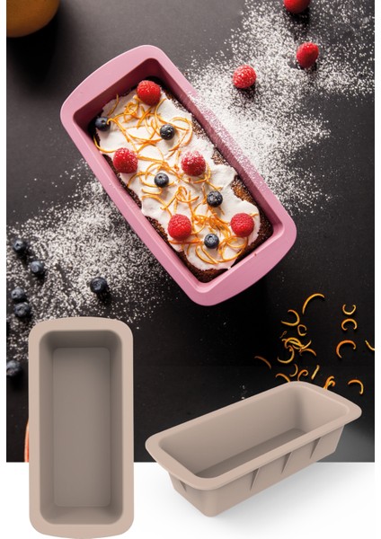 Baton Silikon Kek Kalıbı Genişlemeyi Önleyen Extra Kuvvetlendirilmiş Kek Çikolata Pasta Kalıbı