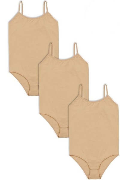 Kadın Çıtçıtlı Askılı Body 3lü Siyah 1054 ONL-02105