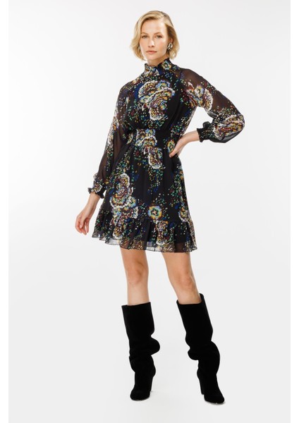 Beli Lastikli Şifon-Siyah fırsatları