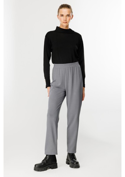 Beli Lastikli Modal Eşofman Altı-Gri fırsatları