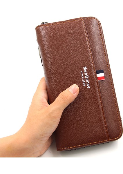 Erkek Cüzdan Iş Fermuarlı Clutch Cüzdan Çoklu Kart Yuvası Kart Tutucu (Yurt Dışından) modelleri