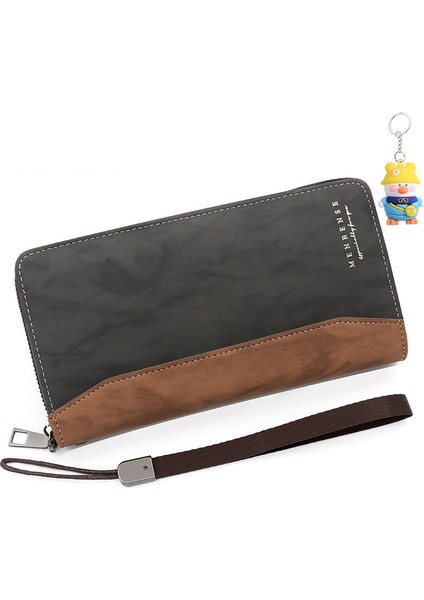 Erkek Orta Uzunluk Fermuarlı Para Zincirçantası Büyük Kapasiteli Elçantası Cep Telefonuçantası Bozuk Para Kartıtutucu (Yurt Dışından)