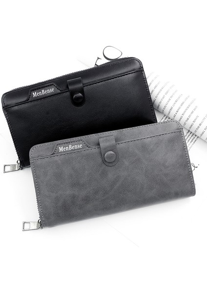 Çekme Kartı Tipi Erkek Uzun Cüzdan Çoklu Kart Yuvası Büyük Kapasiteli El Çantası Cep Telefonu Çantası (Yurt Dışından) modelleri