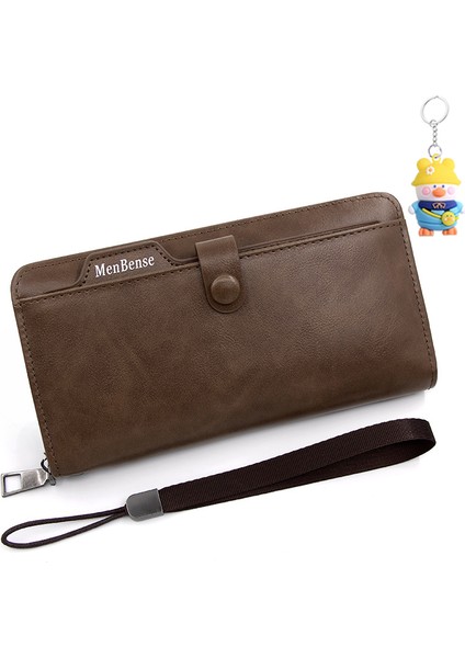 Çekme Kartı Tipi Erkek Uzun Cüzdan Çoklu Kart Yuvası Büyük Kapasiteli El Çantası Cep Telefonu Çantası (Yurt Dışından)