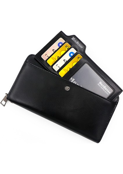 Çekme Kartı Tipi Erkek Uzun Cüzdan Çoklu Kart Yuvası Büyük Kapasiteli El Çantası Cep Telefonu Çantası (Yurt Dışından) indirimleri