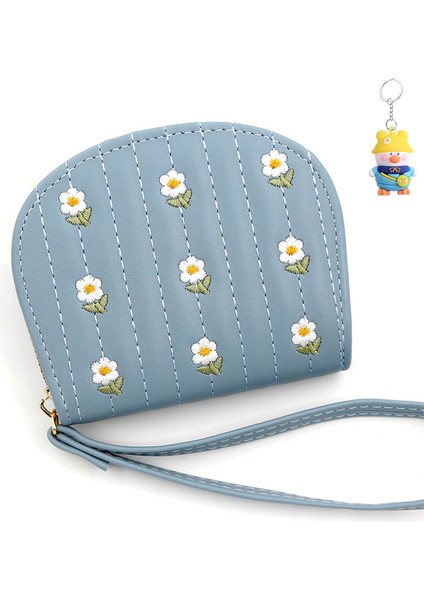 Nakış Bayan Kısa Cüzdan Akordion Kart Tutucu Clutch Kadın Çanta Para Cüzdanı Fermuarlı Çanta (Yurt Dışından)