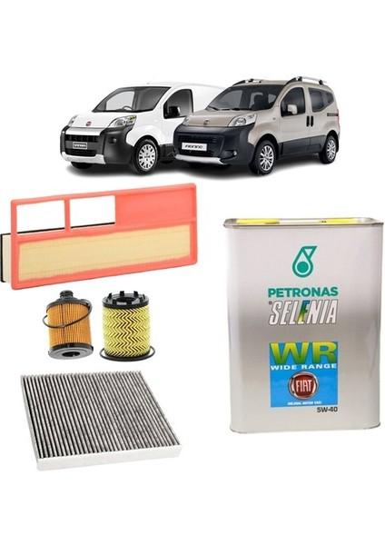 Fiat Fiorino 3plus Karbon Filtre Bakım Seti Euro 4 1.3 Jtd Multijet Selenia Petronas Yağlı 2007-2011 KİT1448G