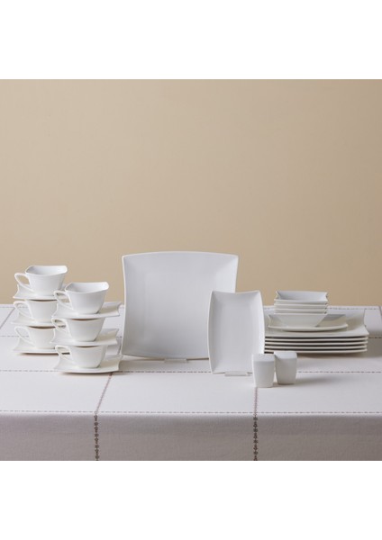 Perfect White 32 Parça 6 Kişilik Porselen Kahvaltı/Servis Takımı