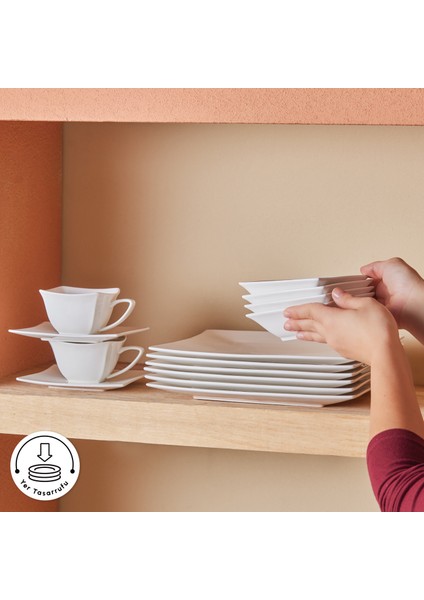 Perfect White 32 Parça 6 Kişilik Porselen Kahvaltı/Servis Takımı