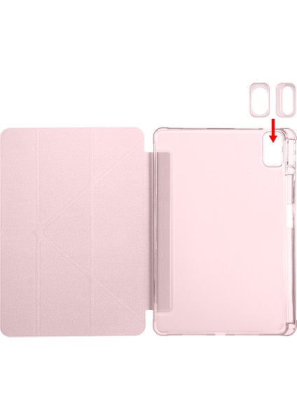 Huawei Matepad Se 11 Inç Uyumlu Standlı Uyku Modlu Kalemlikli Trifolding Fuchsia Tablet Kılıfı fırsatları