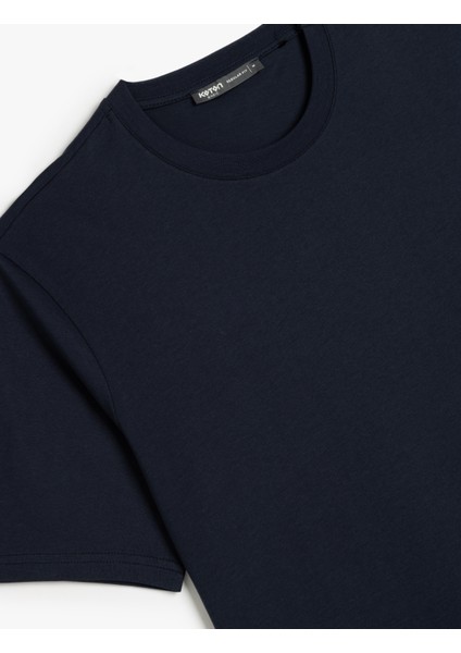 Bisiklet Yaka Pamuklu Regular Fit Kısa Kollu Basic Tişört