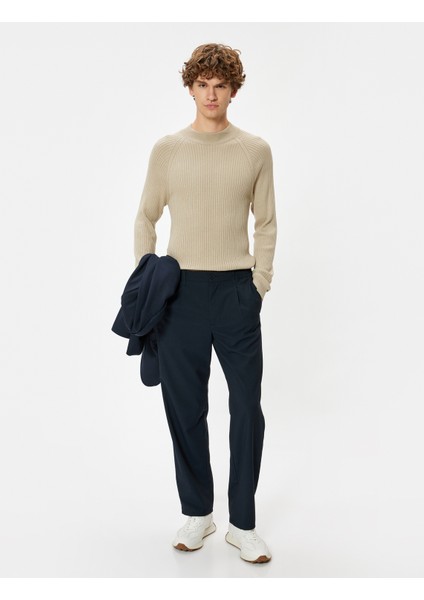 Triko Kazak Dik Yaka Basic Dokulu Pamuk Karışımlı fiyatları