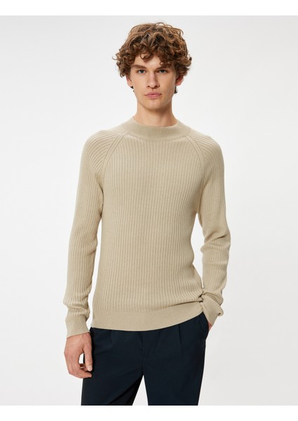 Triko Kazak Dik Yaka Basic Dokulu Pamuk Karışımlı modelleri