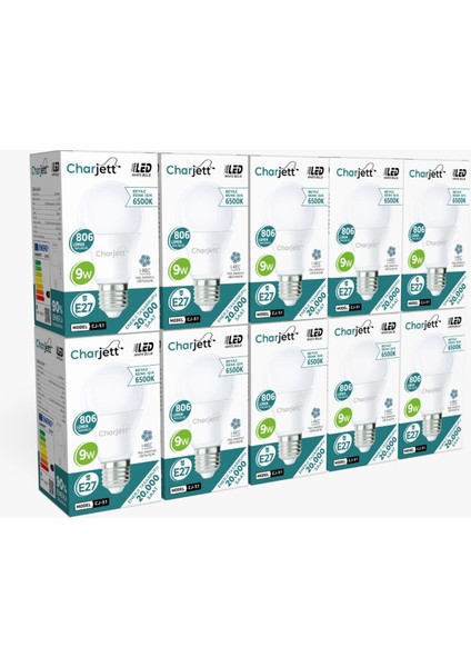6500K 862 Lümen Beyaz Işık LED Ampul 10'lu Set modelleri