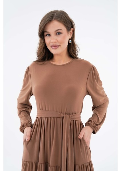 3 Boğumlu Cepli Sandy Elbise fırsatları