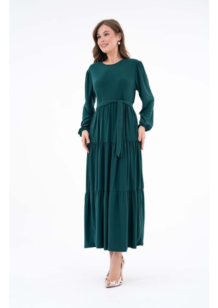 3 Boğumlu Cepli Sandy Elbise