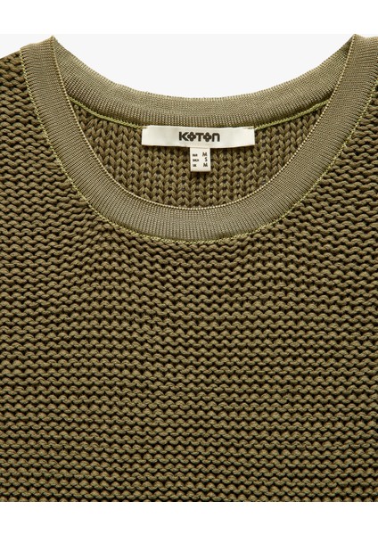 Bisiklet Yaka Kolsuz Dokulu Triko Süveter indirimleri