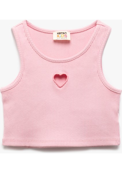 Kalp Pencere Detaylı Kolsuz Ribanalı Atlet