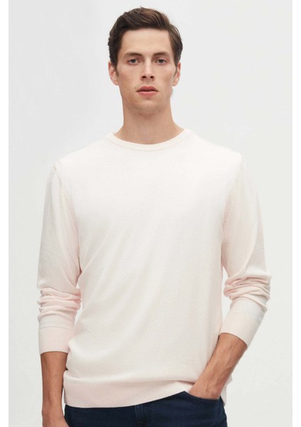 Ds Damat Regular Fit Pudra Tüylenme Yapmayan Bisiklet Yaka Triko Kazak 5HF06ORT12004