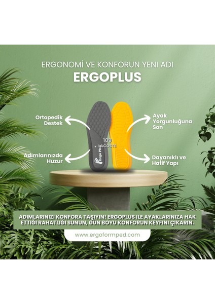 109 Lacoste Ergoplus - Yumuşak Ortopedik Konfor Tabanlığı | Erkek & Kadın Tabanlık