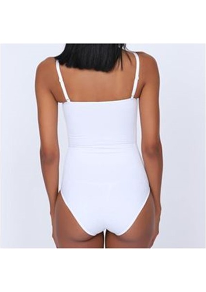 Beyaz Çıtçıtlı Dikişsiz Korse - 755