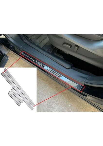 Subaru Forester Uyumlu 2013 2018 Dış Kapı Eşiği Krom