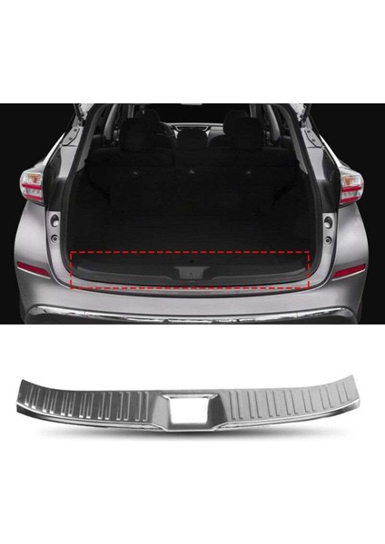 Nissan X-Trail Uyumlu 2014 2017 Arka Tampon Eşiği Krom