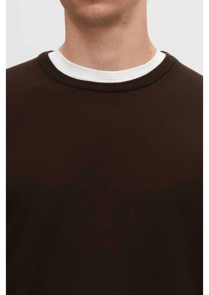 Ds Damat Regular Fit Kahverengi Tüylenme Yapmayan Bisiklet Yaka Triko Kazak 5HF06ORT12004 fırsatları