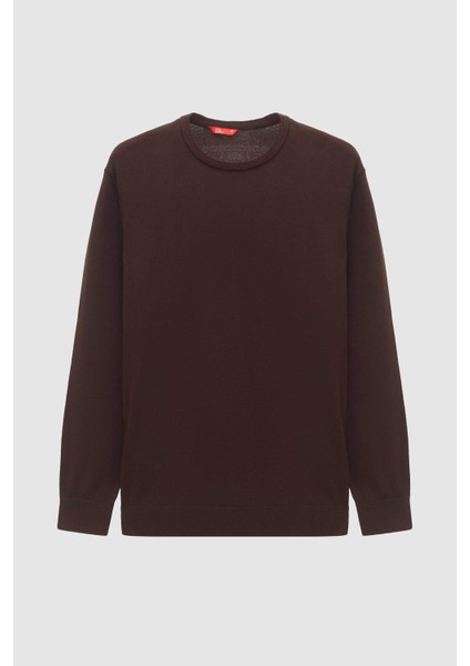 Ds Damat Regular Fit Kahverengi Tüylenme Yapmayan Bisiklet Yaka Triko Kazak 5HF06ORT12004 indirimleri