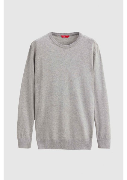 Ds Damat Regular Fit Gri Tüylenme Yapmayan Bisiklet Yaka Triko Kazak 5HF06ORT12004 indirimleri