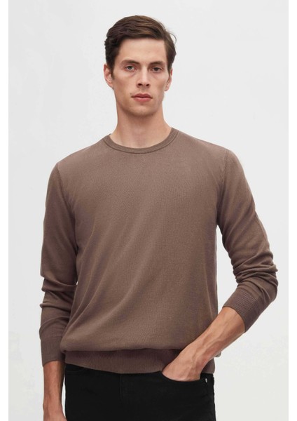 Ds Damat Regular Fit Vizon Tüylenme Yapmayan Bisiklet Yaka Triko Kazak 5HF06ORT12004