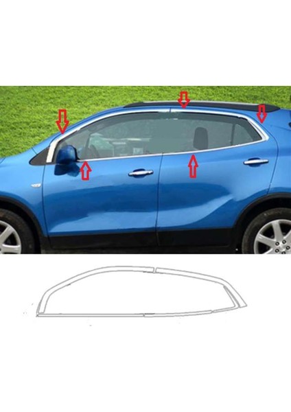 Opel Mokka Uyumlu 2012 2020 Cam Çerçevesi Krom