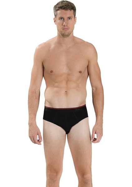 323 Erkek Likralı Pamuklu 3'lü Kemer Bel Lastik Slip Külot