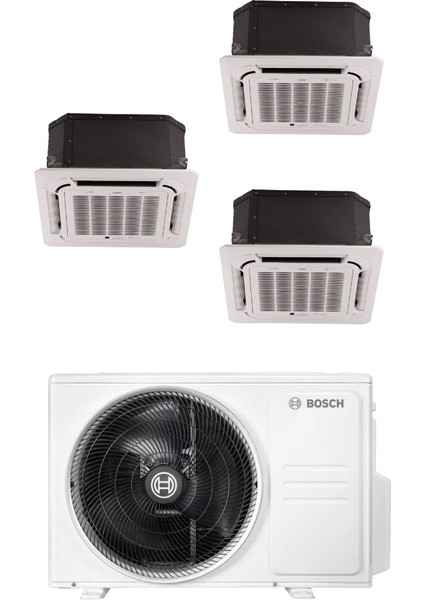 A++ 28000 Btu 1 Dış + 3 Iç Ünite (2X9000 + 12000 Btu) Multi Inverter Kaset Tipi Klima