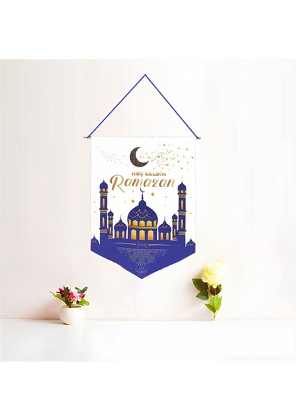 Kumaş Ramazan Banner Hoşgeldin Ramazan Flama + Peri LED - Hoşgeldin Ramazan Sarkıt - Ramazan Flama fiyatları