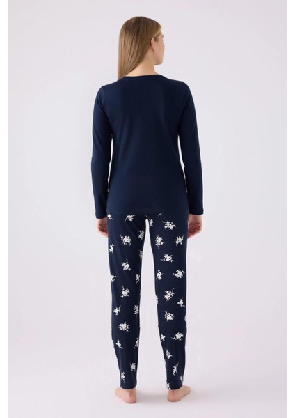 3056 Kadın Every Thing Uzun Kollu Pijama Takım